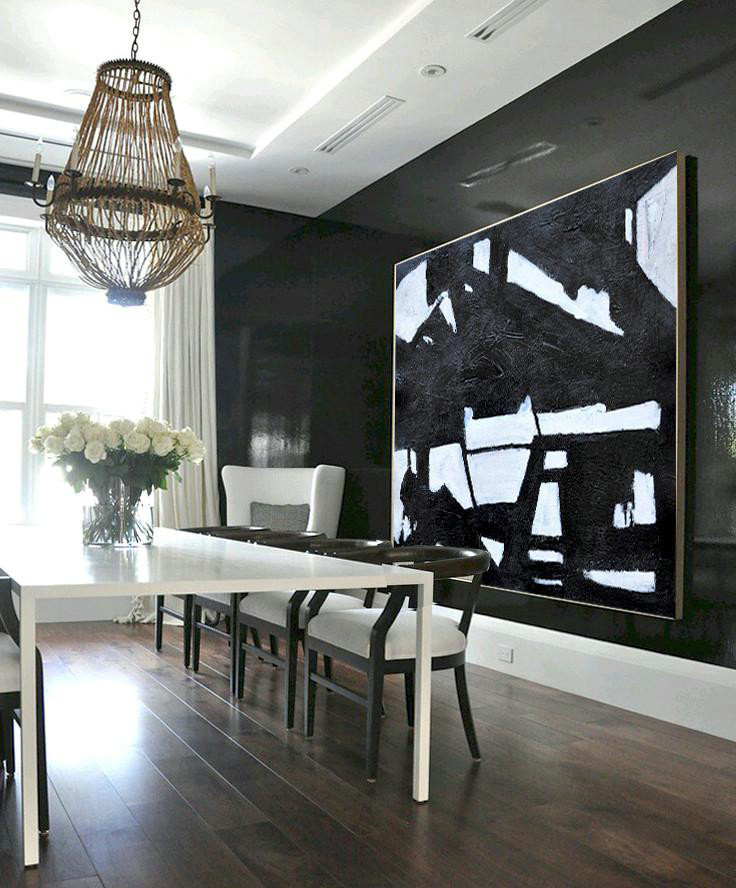 Extra Large Paintings,Oversized Horizontal Minimal Art On Canvas - Wall Art Painting